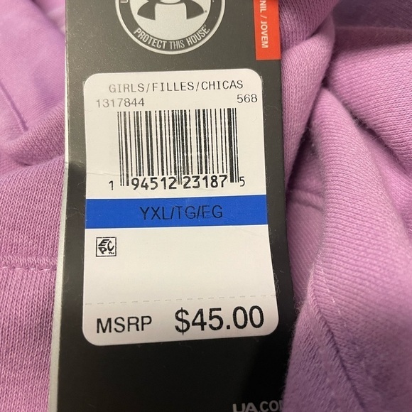 Under Armour Girls Rival Slouchy Crew NWT - Picture 5 of 8